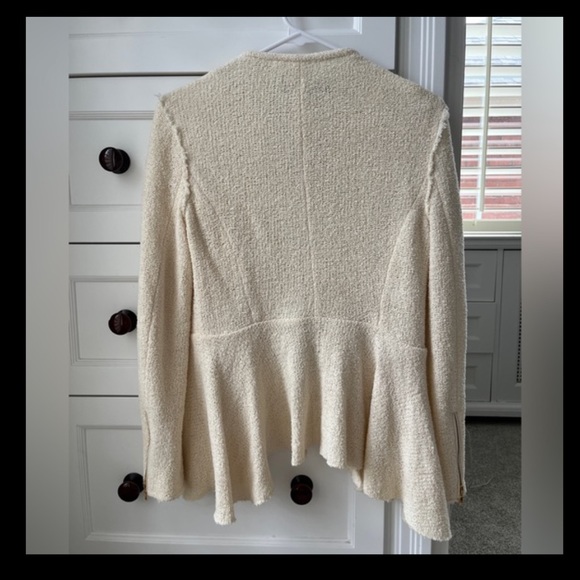 Zara Blazer, beautiful peplum, lined, gold zipper detail - bundle opportunity! - Picture 3 of 8